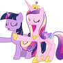 Princess Cadance and Twilight Sparkle Relaxing