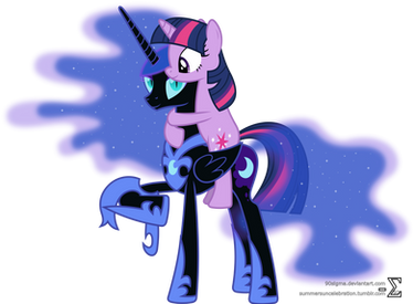 Nightmare Moon and Twilight Sparkle Hugging (2)