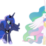 Happy Princess Celestia and Princess Luna