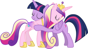 Princess Cadance and Twilight Sparkle Hugging (3)