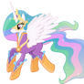 Princess Celestia as a Power Pony