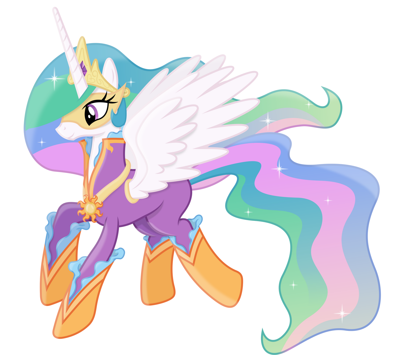 Princess Celestia as a Power Pony