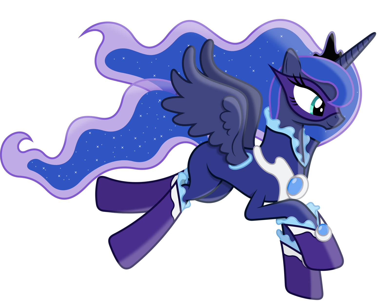 Princess Luna as a Power Pony