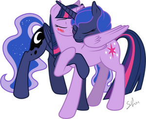 Luna and Twilight Cuddling (8)