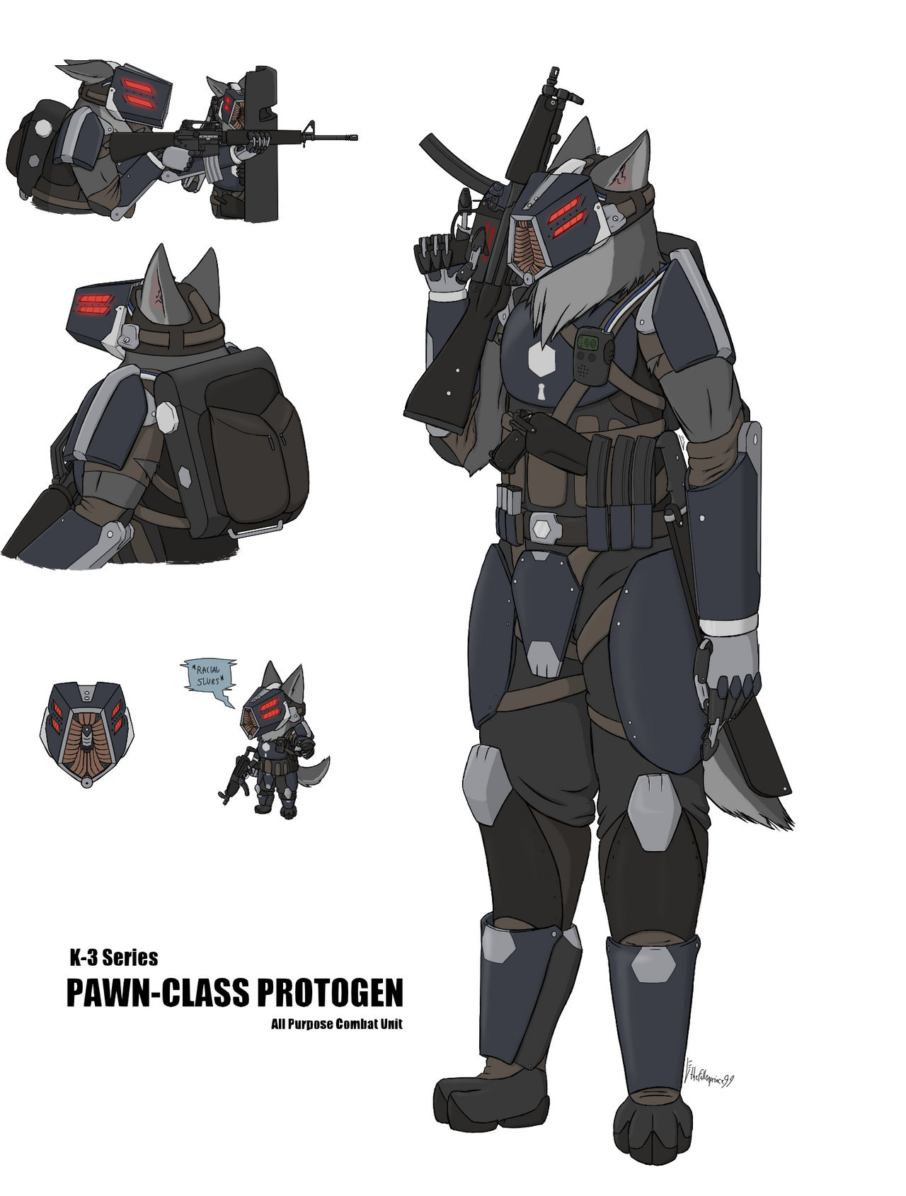 K-3 Series Pawn-Class Protogen by thefallenprince99 on DeviantArt