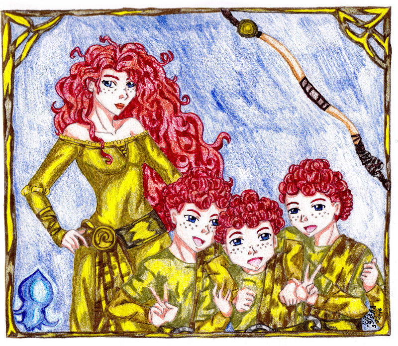 Merida and Harris, Hubert and Hamish in Gold by IsisConstantine on ...