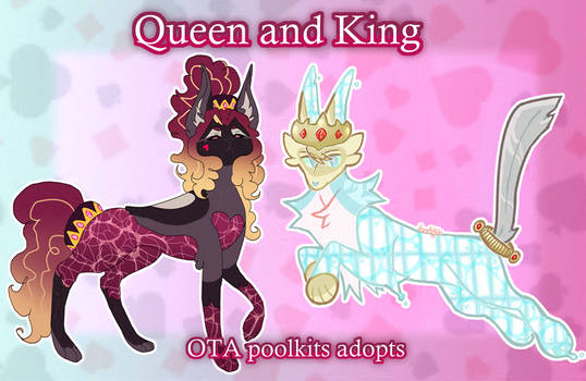 closed queen n king playing cards poolkits adopt