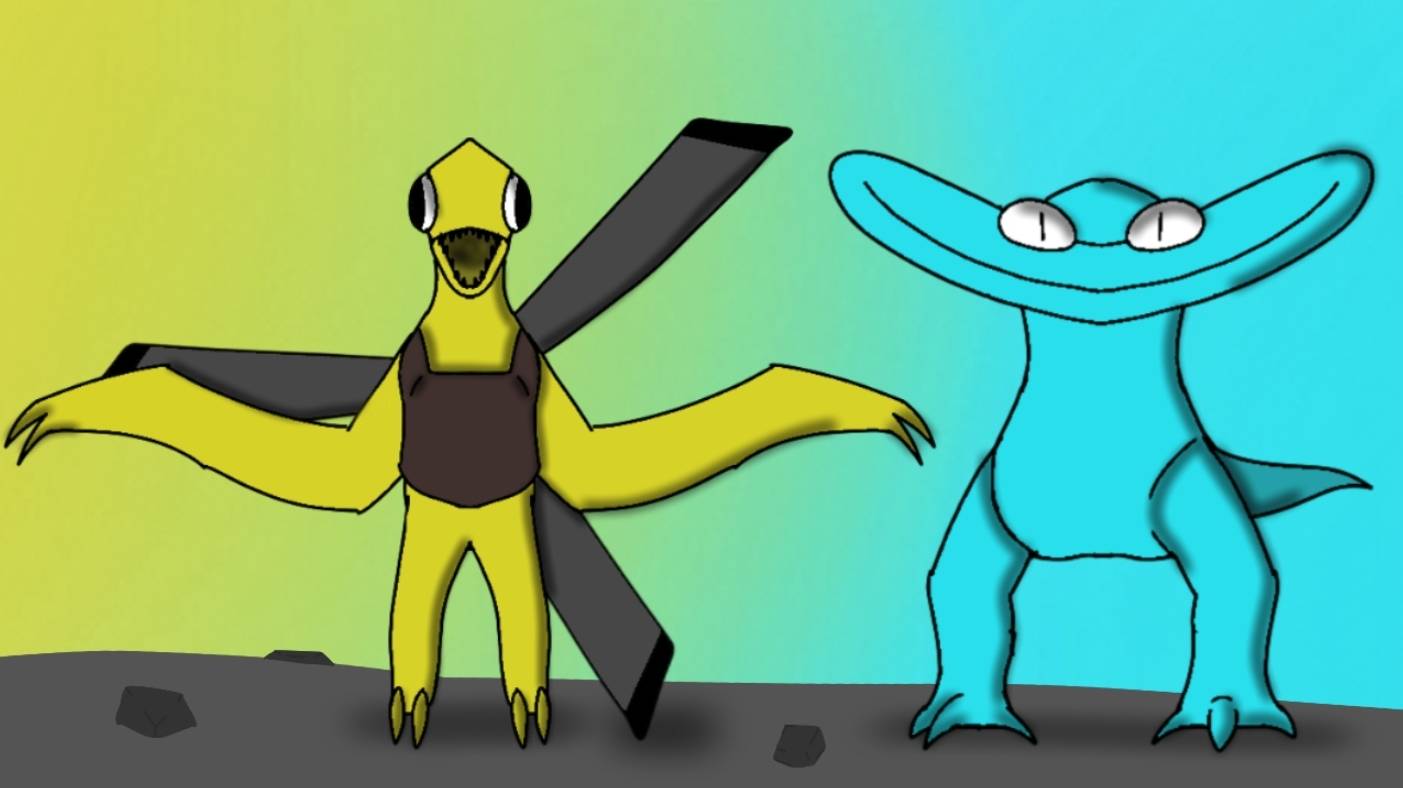 Rainbow friends yellow and cyan fanart by tyra0fficia1 on DeviantArt