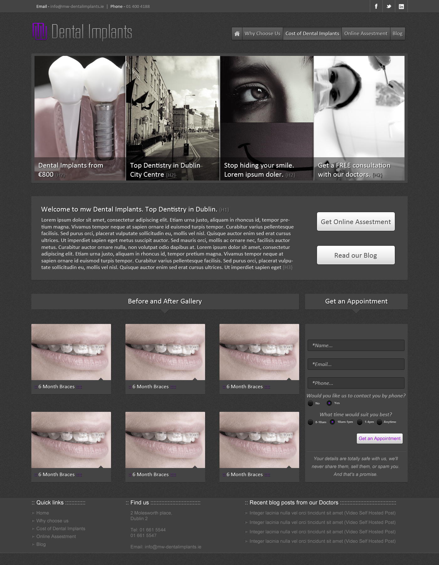 Dental micro site