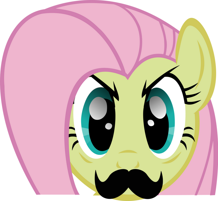 Mustache Attack Fluttershy