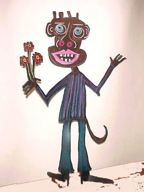 Monkey man with a bouquet by metalphysical on DeviantArt