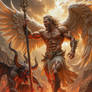 THALORYX: The Angel of Spear and Flame in Battle..