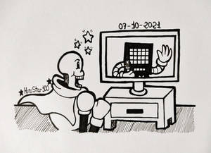 Inktober 07-10-2021: Mettaton's show on TV