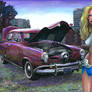 50 studebaker with Supergirl