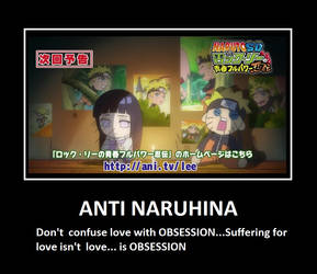 Don't confuse love with OBSESSION - ANTI NARUHINA by MARSHALLSTAR
