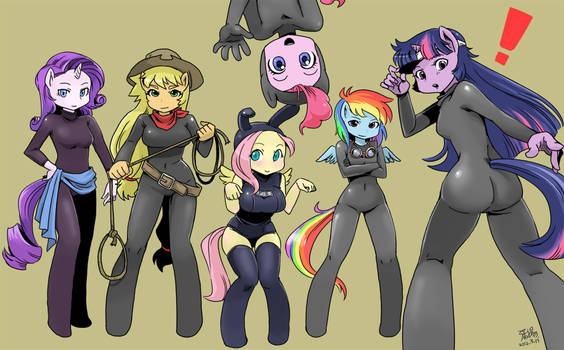 Mane 6 in spy suit