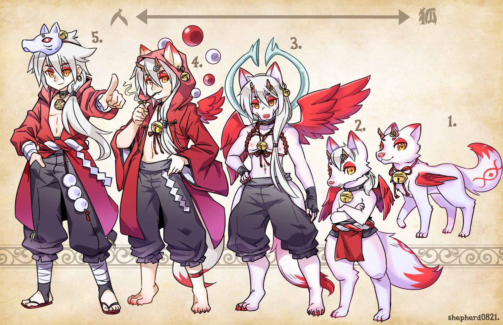 seven of my many anthro's by Kitsune-Kaze-Kage on DeviantArt