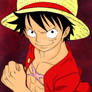 Luffy - line art coloured