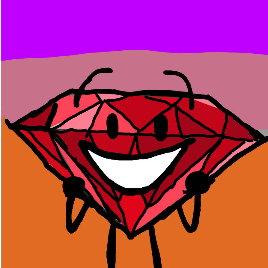 I drew ruby from bfdi and colored it real by prodriving45 on DeviantArt