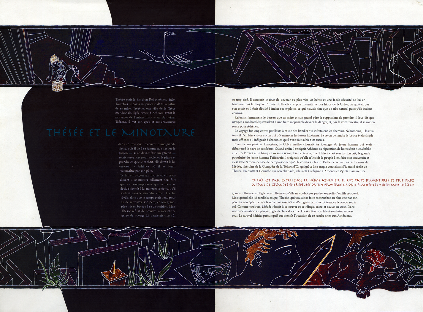 Theseus and the Minotaur (Magazine spread, fr)