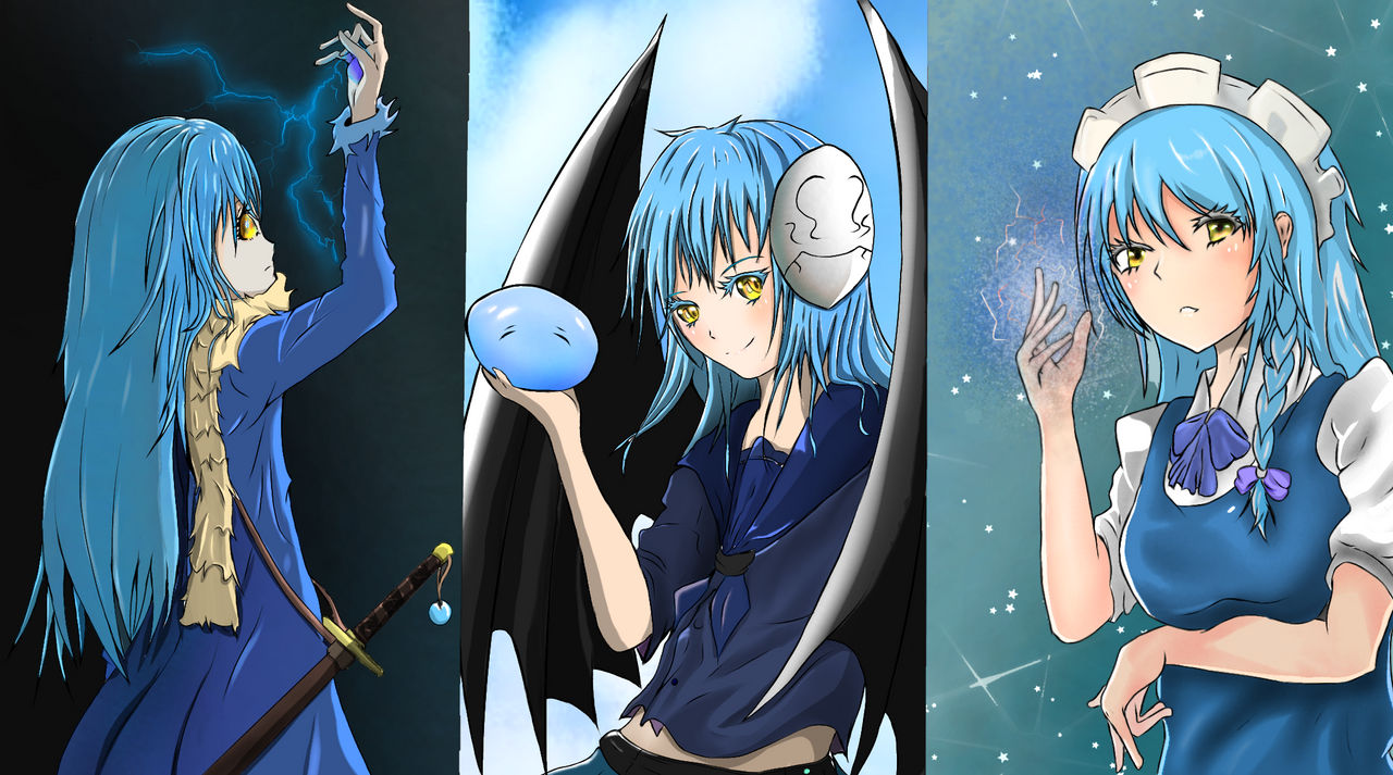 Rimuru in 3 styles by Synonysm on DeviantArt