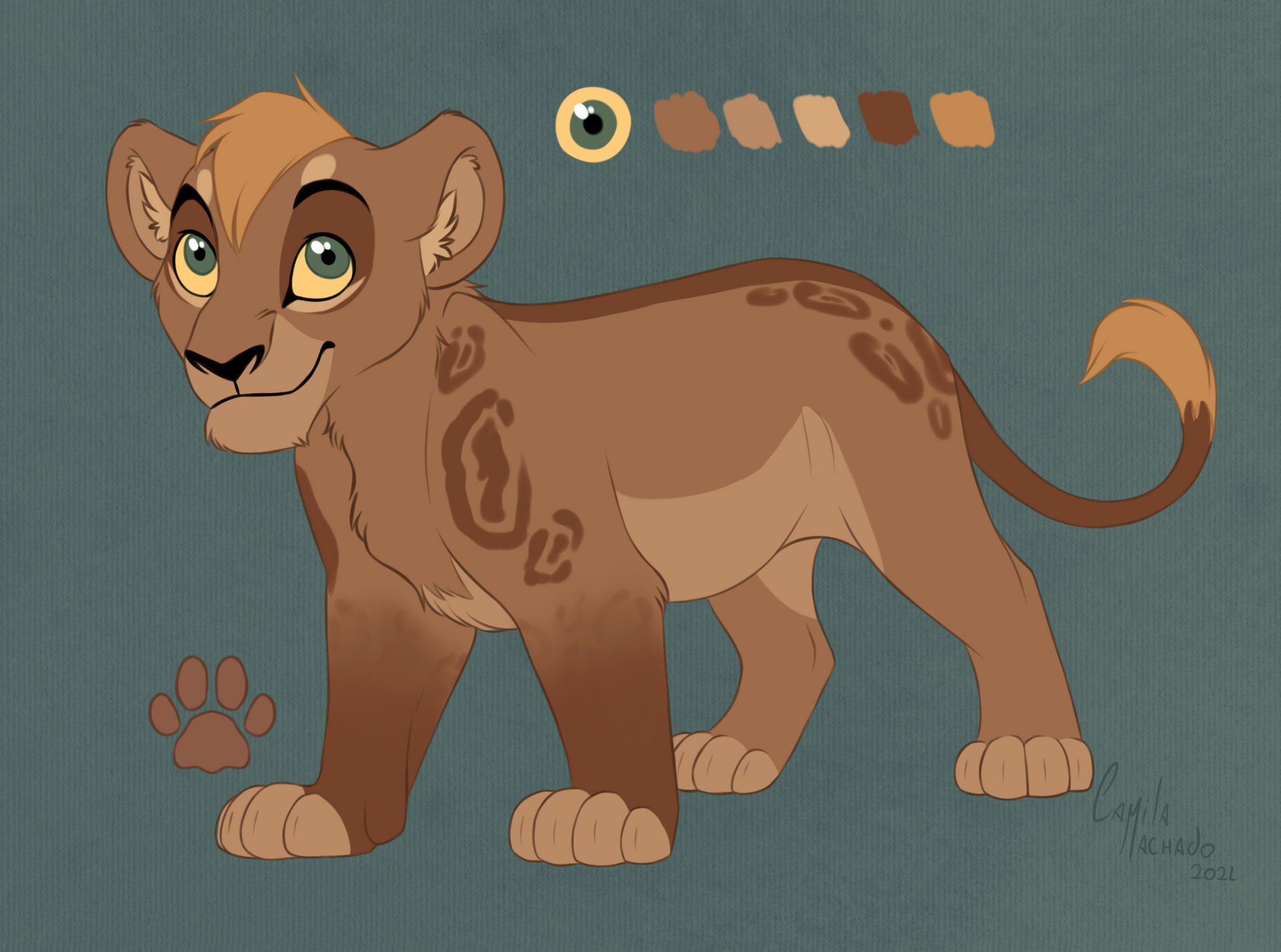Cudbear Color (C) Cub design for AlbinoWolf58 by Calmomila on DeviantArt