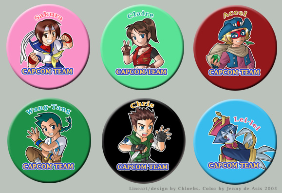 Capcom Team Pins Set 1