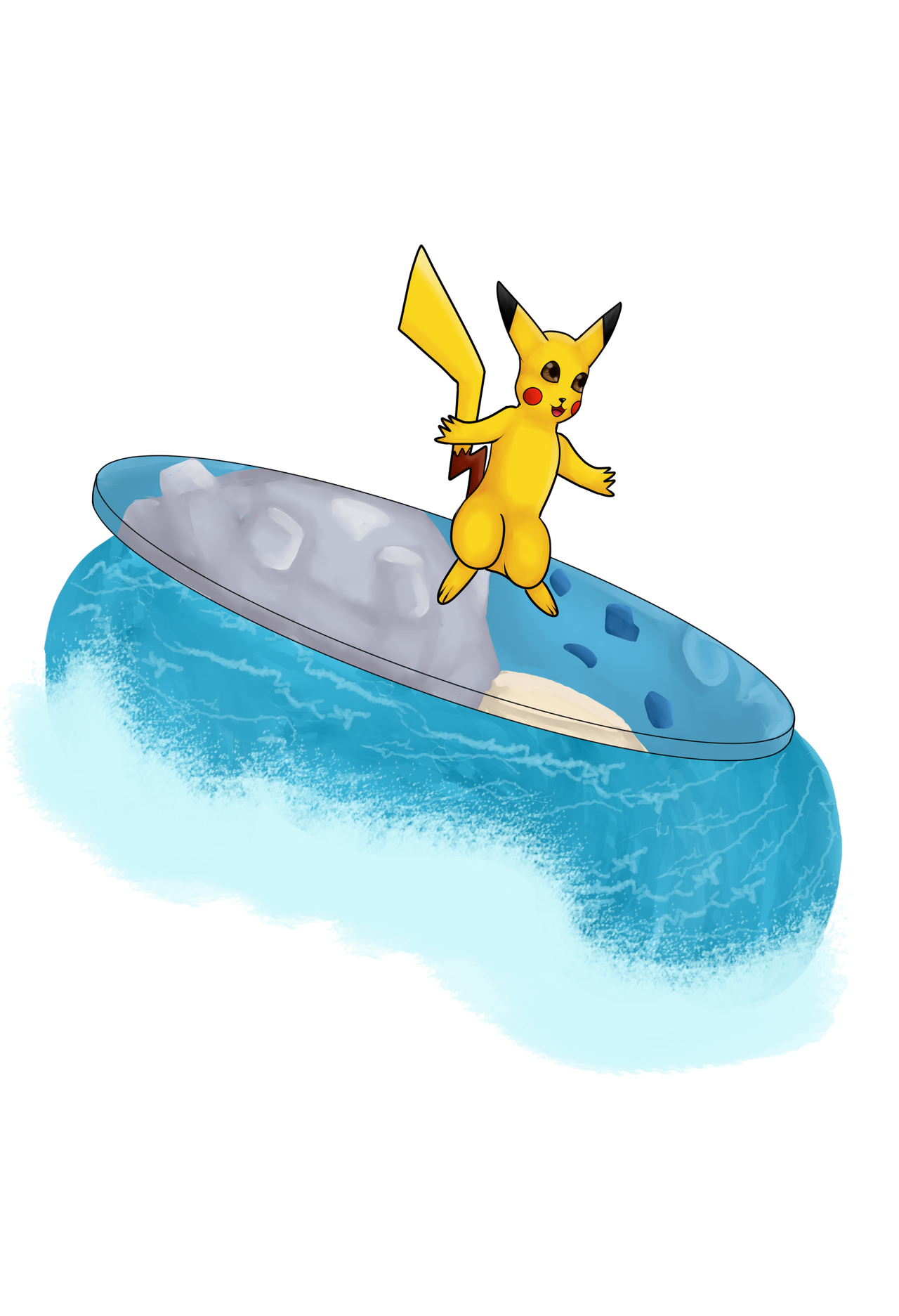 Piachu Floating Surfing Pikachu by PsychicDuelistRBD on DeviantArt