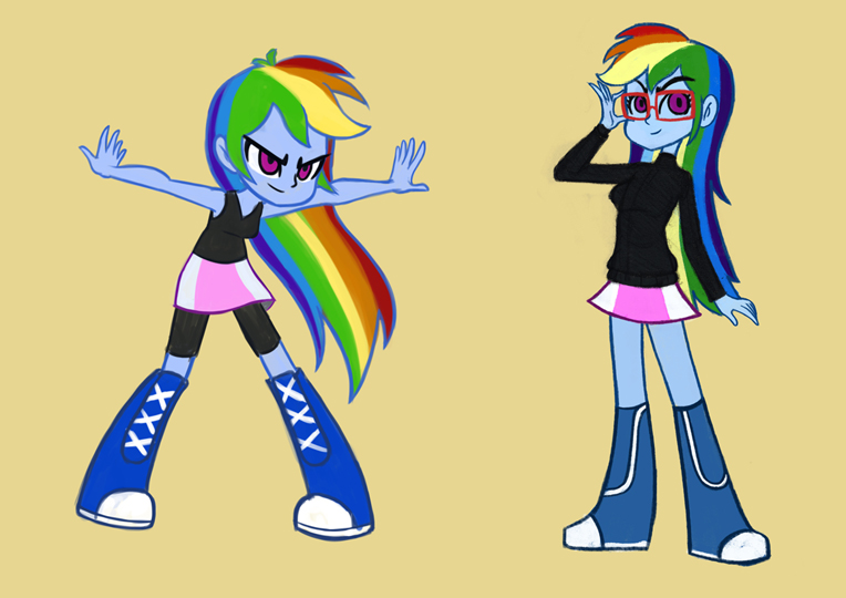 Equestria Girl--Sporty and Nerdy Dash