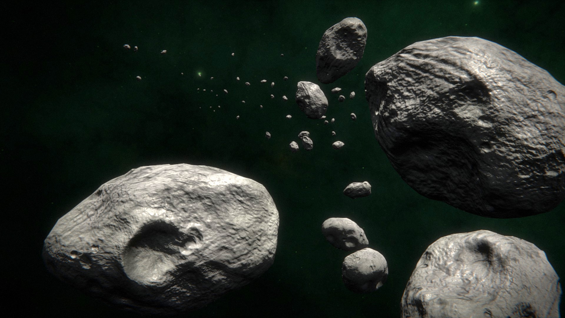 Asteroids for ingame use