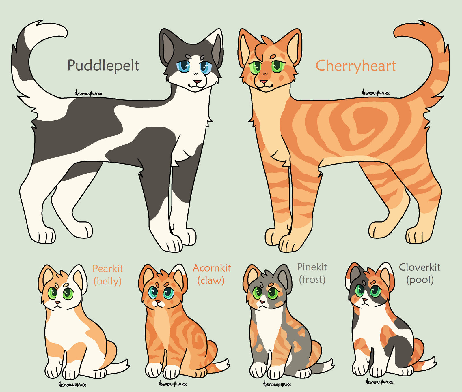 Warrior Cats Family Adoptables 1 *CLOSED* by acornheart465 on DeviantArt