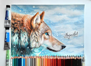 Wolf fantasy drawing