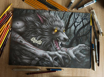 Werewolf drawing