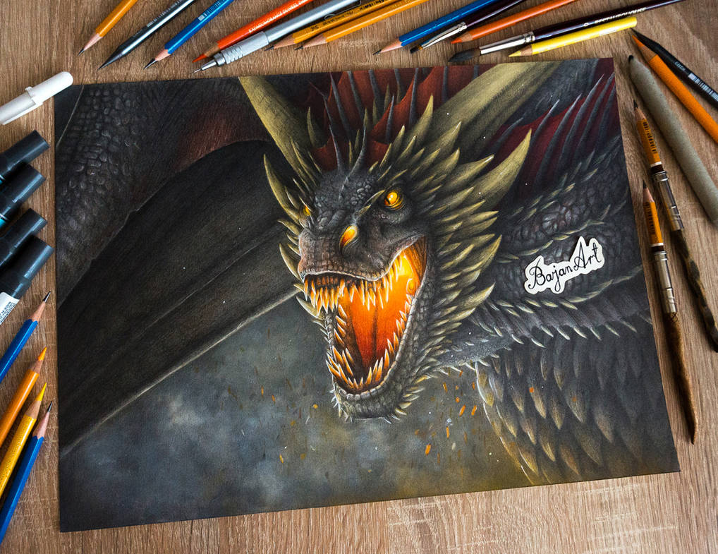 Drogon drawing by Bajan-Art on DeviantArt