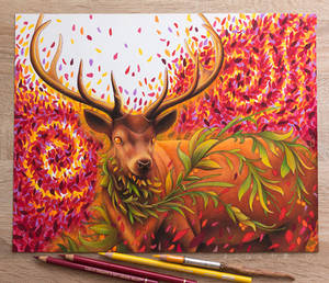 Fantasy Deer Drawing