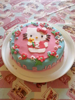 Hello kitty Birthday cake