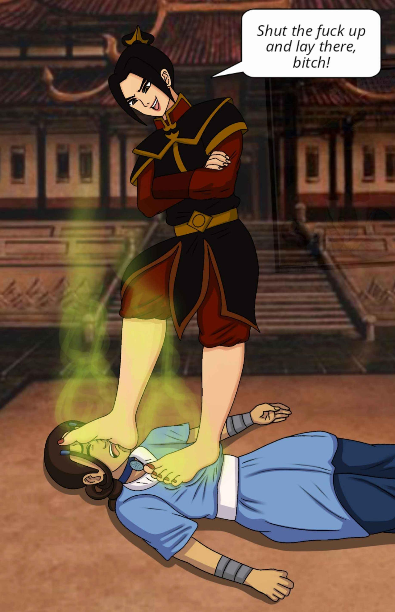 Azula Foot Stomp To The Face By UnknownCT On DeviantArt azula-foot-stomp-to-the-face-by-unknownct-on-deviantart