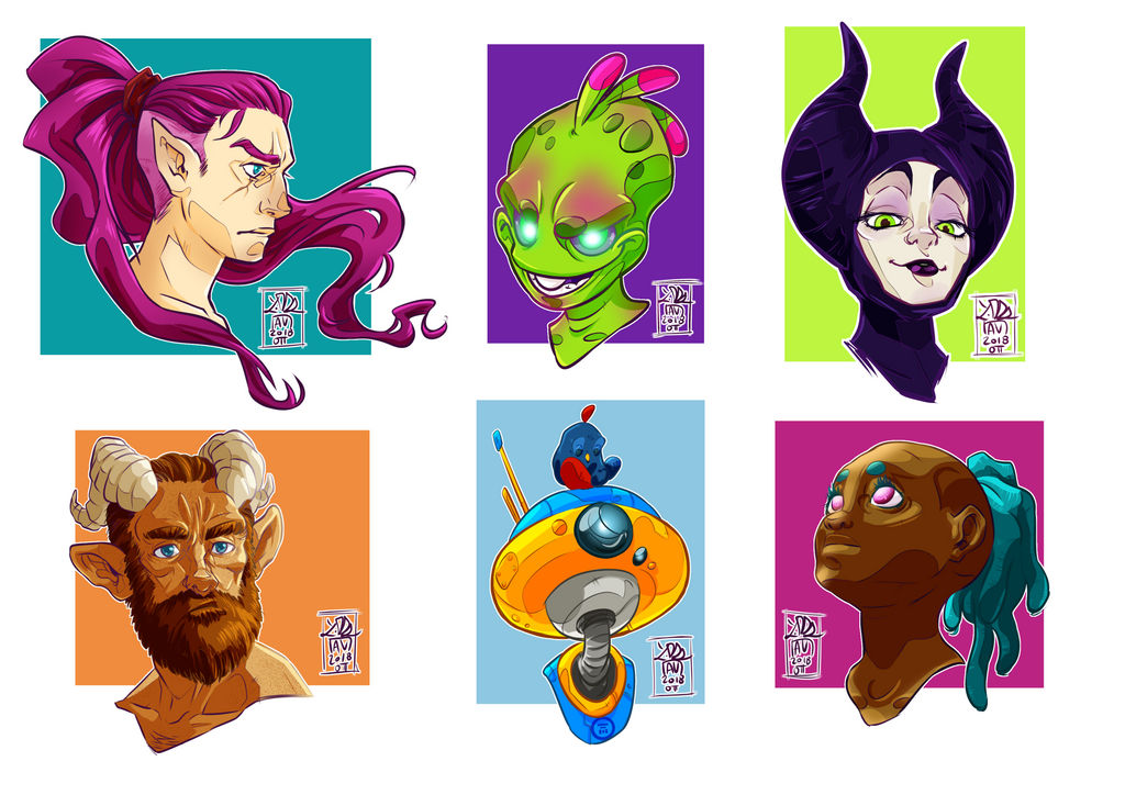 Random Comic Character Portraits, Random Characters by DandyAngelicaVannini on DeviantArt