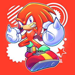 Knuckles The Echidna - Sonic Sticker