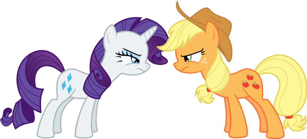 Applejack versus Rarity