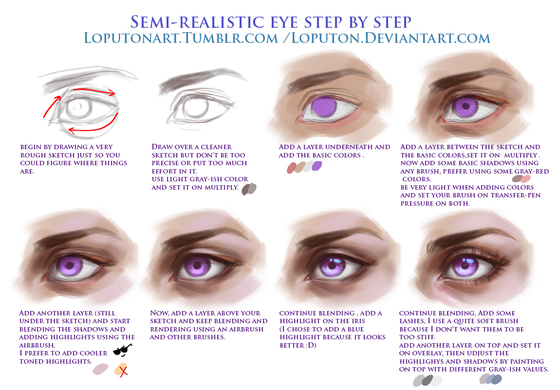 Semi-realistic eye tutorial