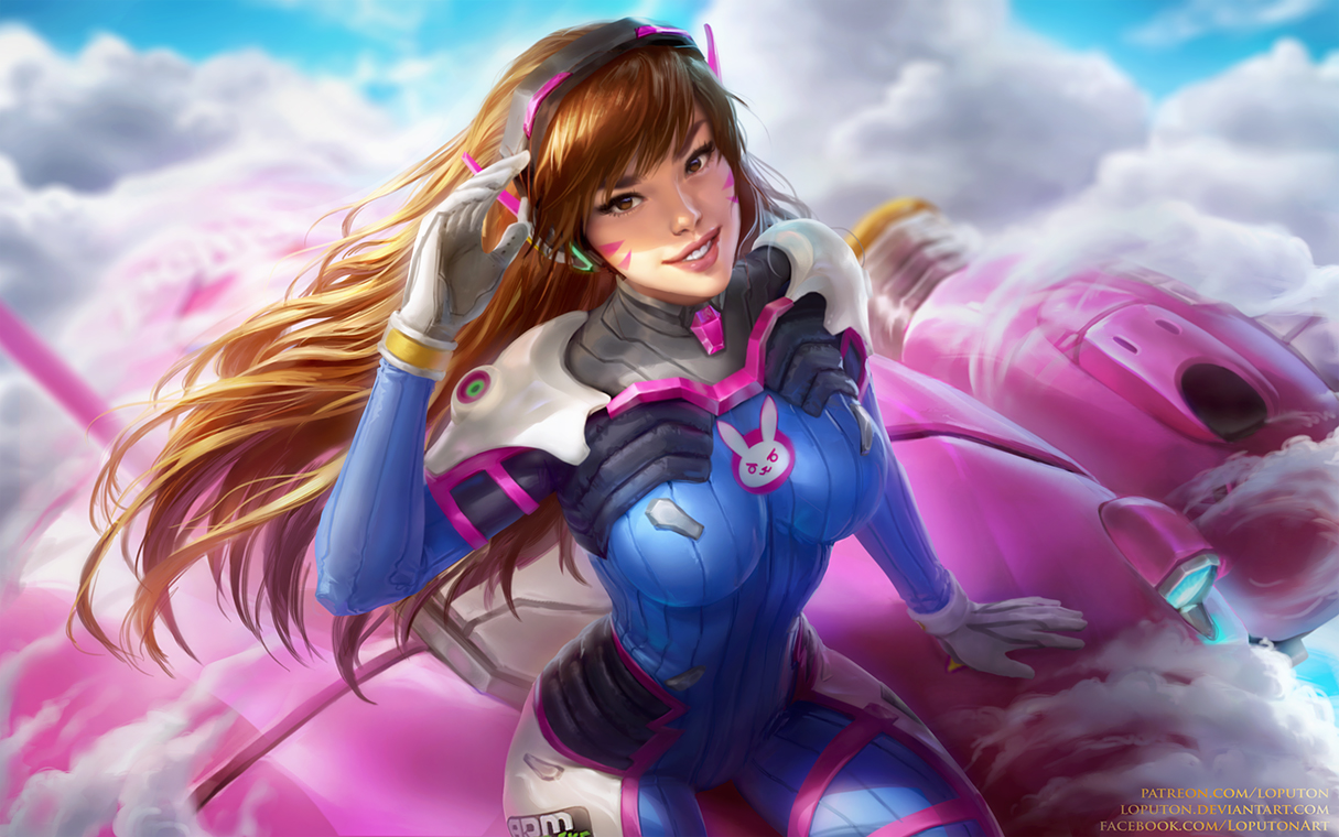 D.VA from Overwatch fanart. by LayinArt.deviantart.com on