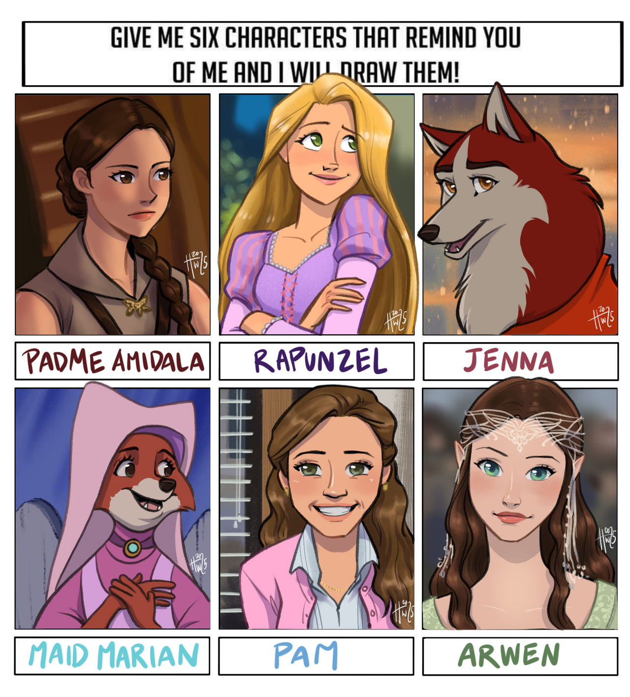 Six Characters That Remind You of Me