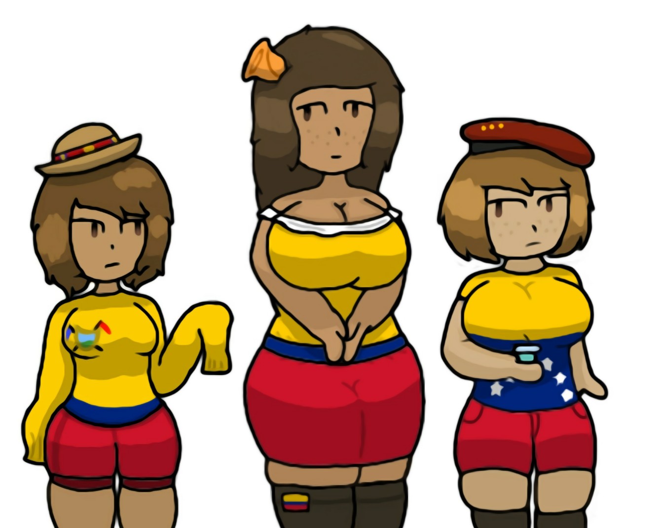 Atlasdoesstuff Countrygirls Group Drawin (Part Dos) by AtlasDoesStuff on DeviantArt