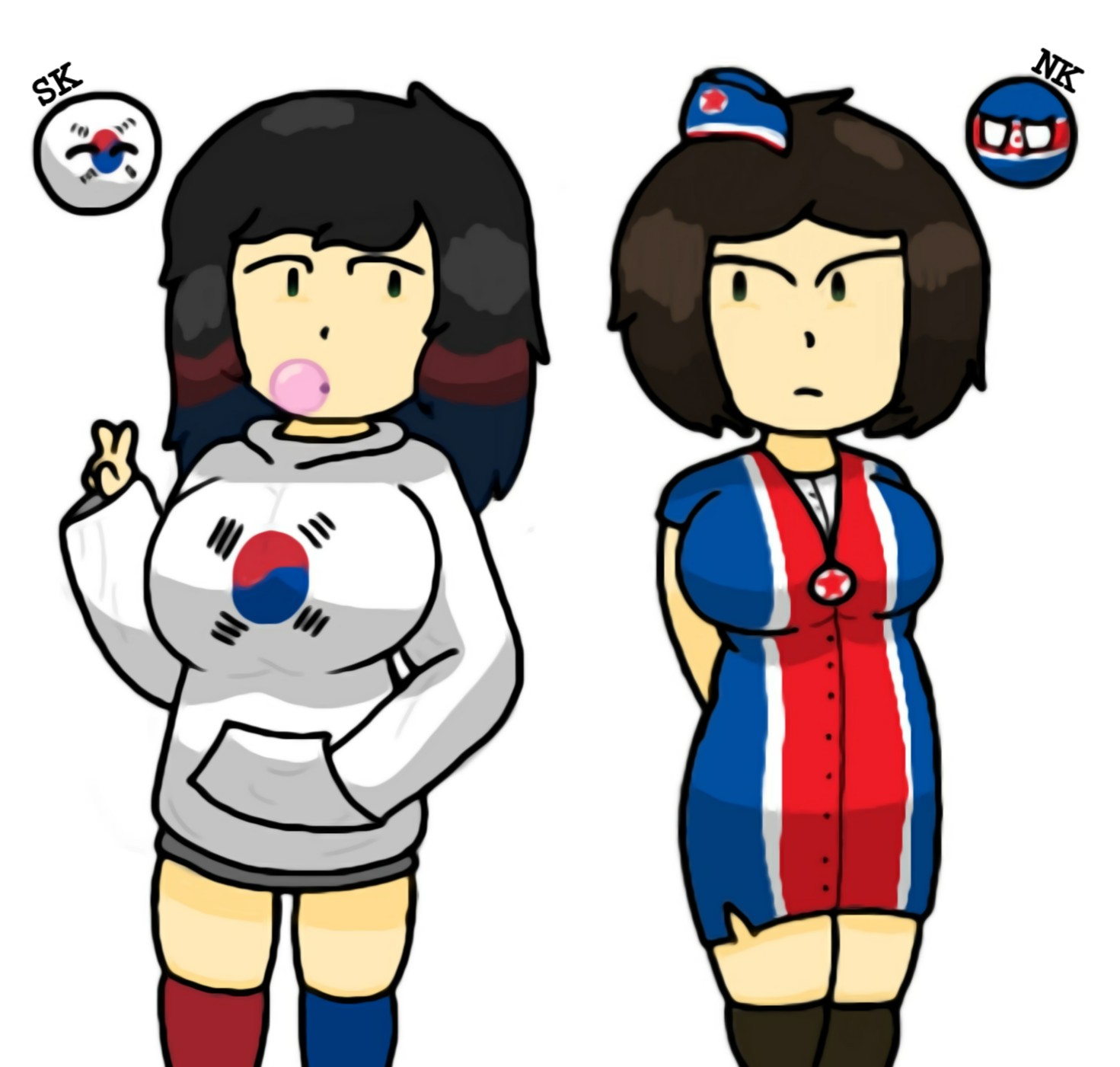 Atlasdoesstuff North and South Korea doodle by AtlasDoesStuff on DeviantArt