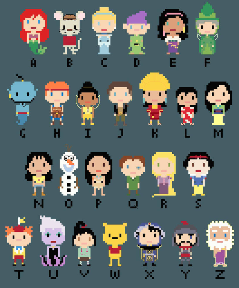 CHIBI--Disney Alphabet by OrcaStudios on DeviantArt