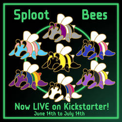 Sploot Bee Enamel Pin Kickstarter