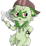 Sprigatito smoking weed Pokemon Violet png