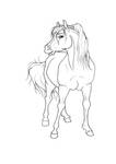 Free mare Lineart by green-ermine