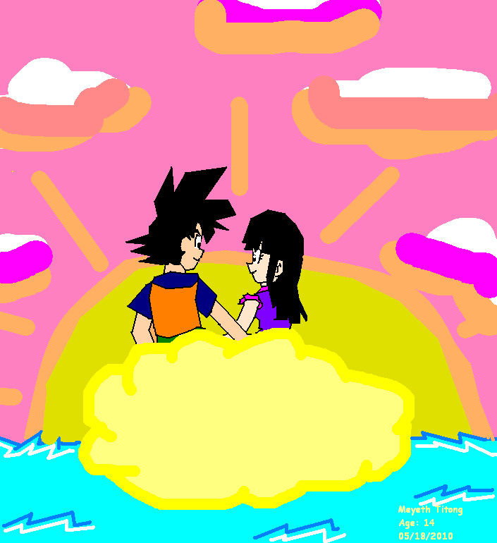 Goku e Goten Primeiro Encontro em grafite by LinhoPereira on DeviantArt